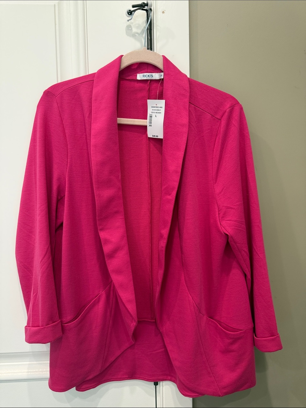 NWT Ricki's Pink Open-Front Blazer Jacket